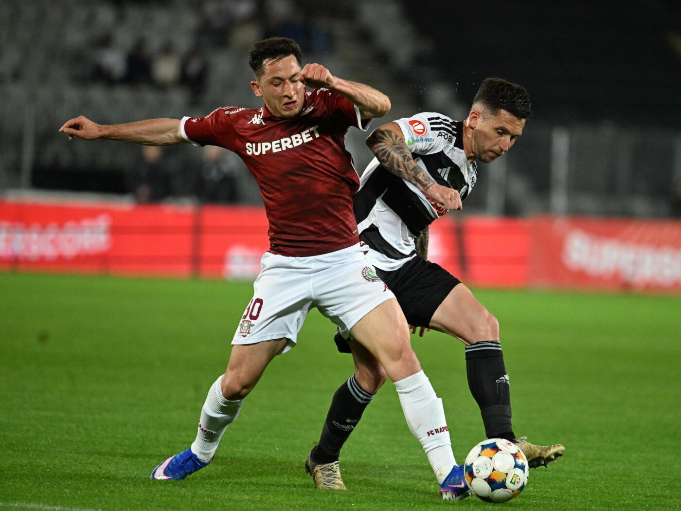 Rapid câștigă thrillerul de la Cluj: șapte goluri și final dramatic